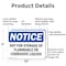 Signmission Not For Storage Of Flammable Or Corrosive Liquids OSHA Notice Sign, Aluminum, 10in W x 7in L, 2PK OS-2PACK-NS-A-710-L-15181 - alternate 2